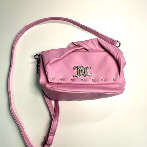 Juicy Couture Soft Bow Crossbody Fondant Pink Women's Bag with Rhinestones